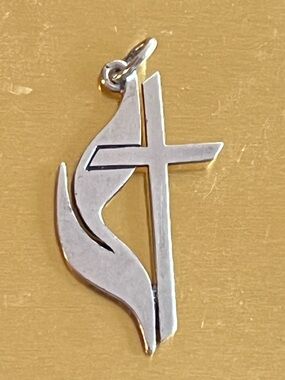 Retired James Avery Sterling Silver 925 Methodist Cross Charm Pendant Christian